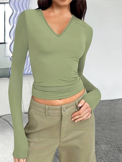 Julia | Long-sleeved top with a V-neck