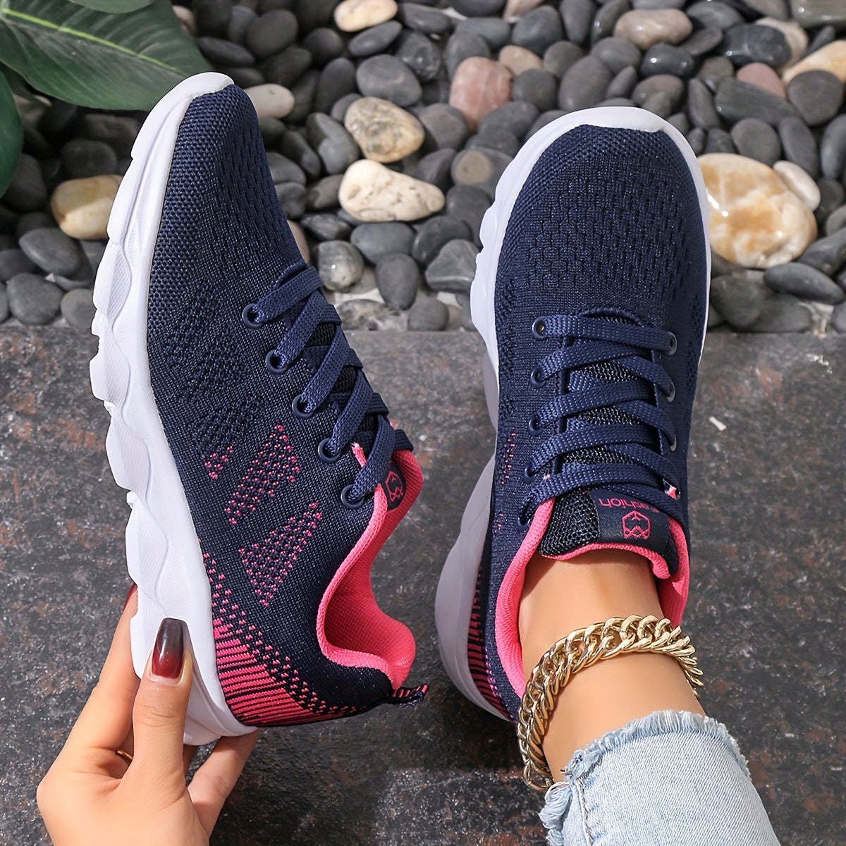 Joyce | Women's contrasting lace-up sneakers