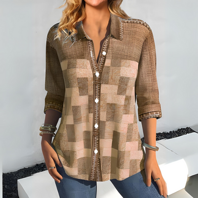 Kezia - Casual Checked Blouse for Women