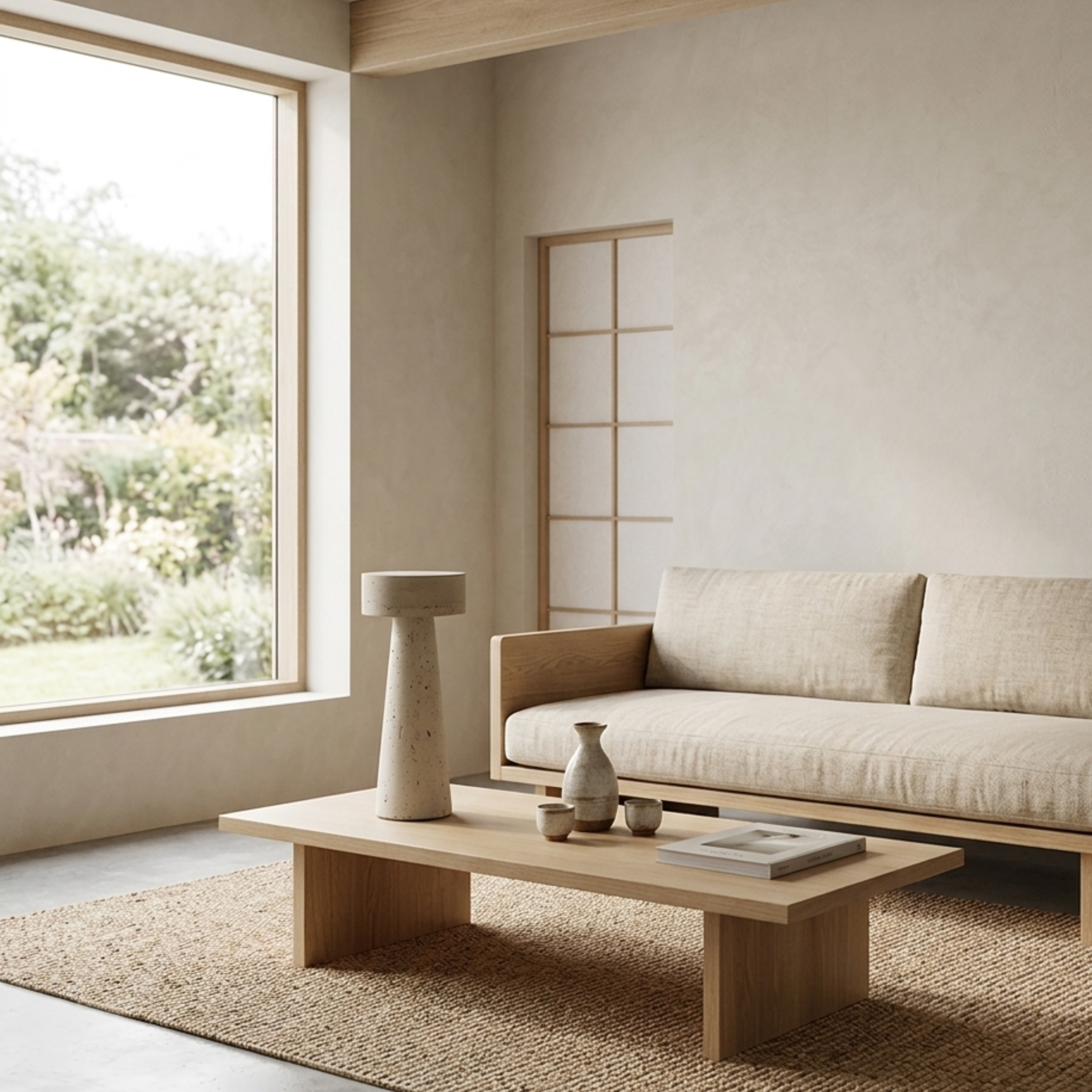 Andren – LED Travertine Table Lamp