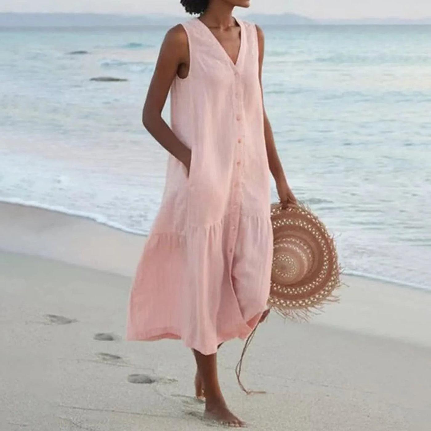 Elegante Zomerjurk met V-hals voor Dames