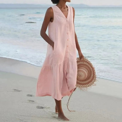 Elegante Zomerjurk met V-hals voor Dames