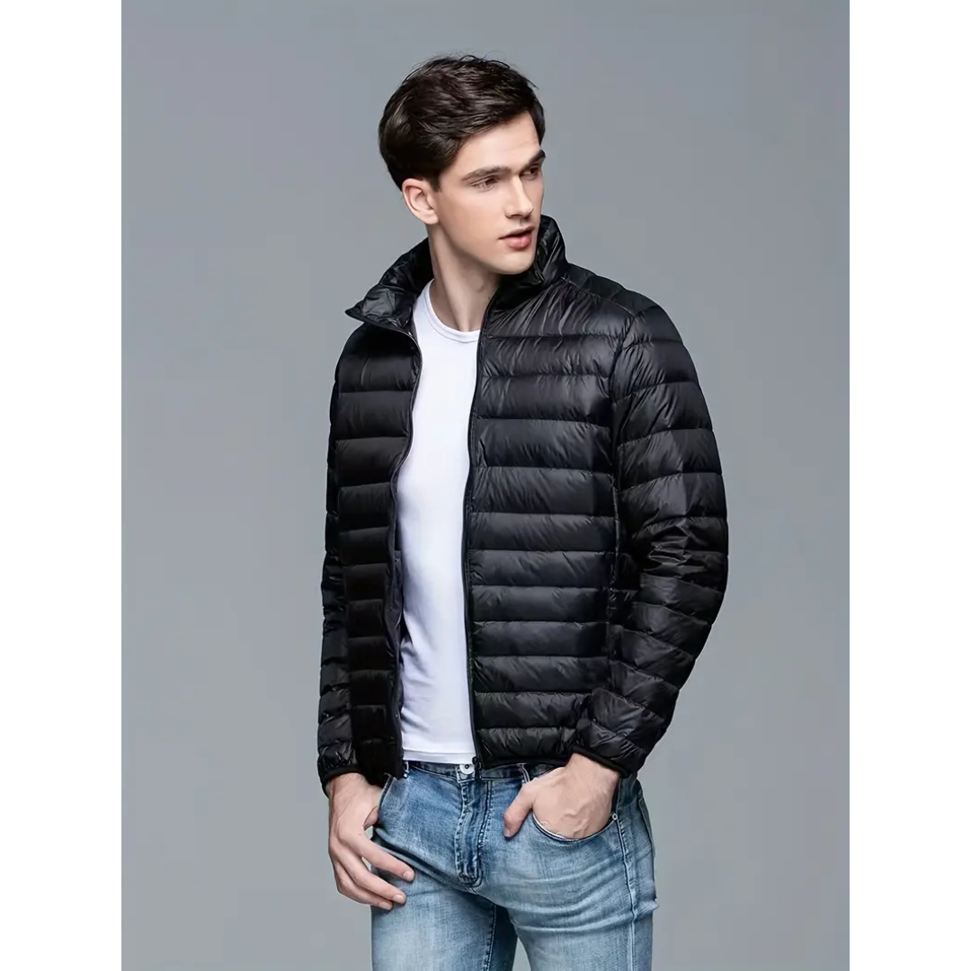 Kees - Lightweight warm jacket with zipper and stand-up collar