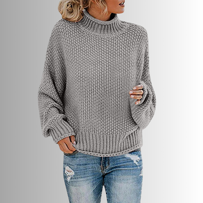 Verfijnd Design Damen Trui met Hoge Col
