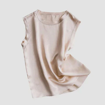 Féline - Mouwloze Zijden Satijnen Top