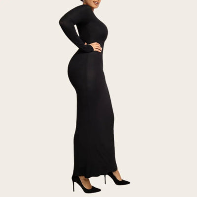 Sabina - Ultra Flattering  Shapewear Jurk met Lange Mouwen