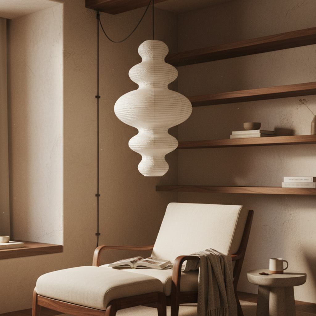 Akaria - Handcrafted Rice Paper Pendant Lamp for Kitchen Lighting