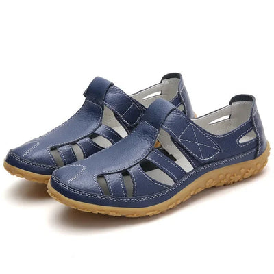 Vrouwen casual lederen zomersandalen