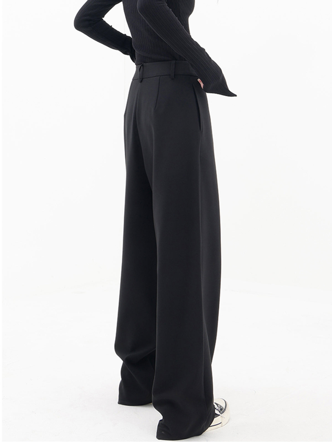 Flattering Asymmetrical Waist Women's Trousers
