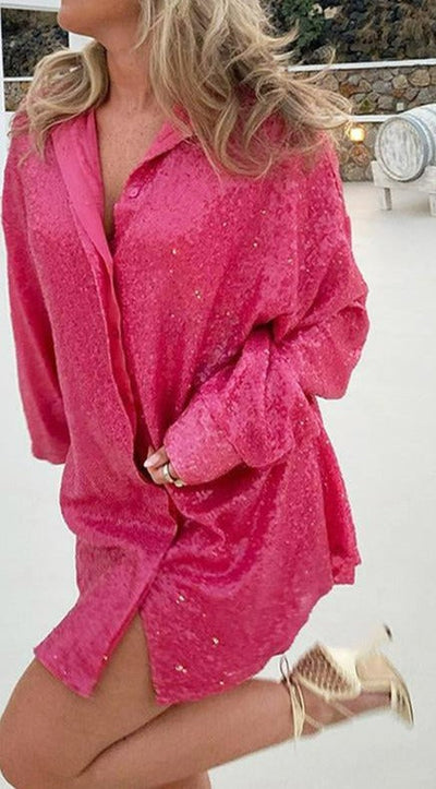 Gershilda - Oversized Sequin Blouse