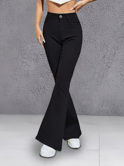 Vera | Zwarte high-waisted flare jeans