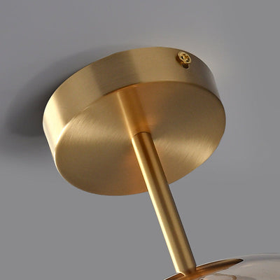 Sanna moderne ronde LED-plafondlamp goud/zwart metaal/glas slaapkamer/eetkamer/woonkamer
