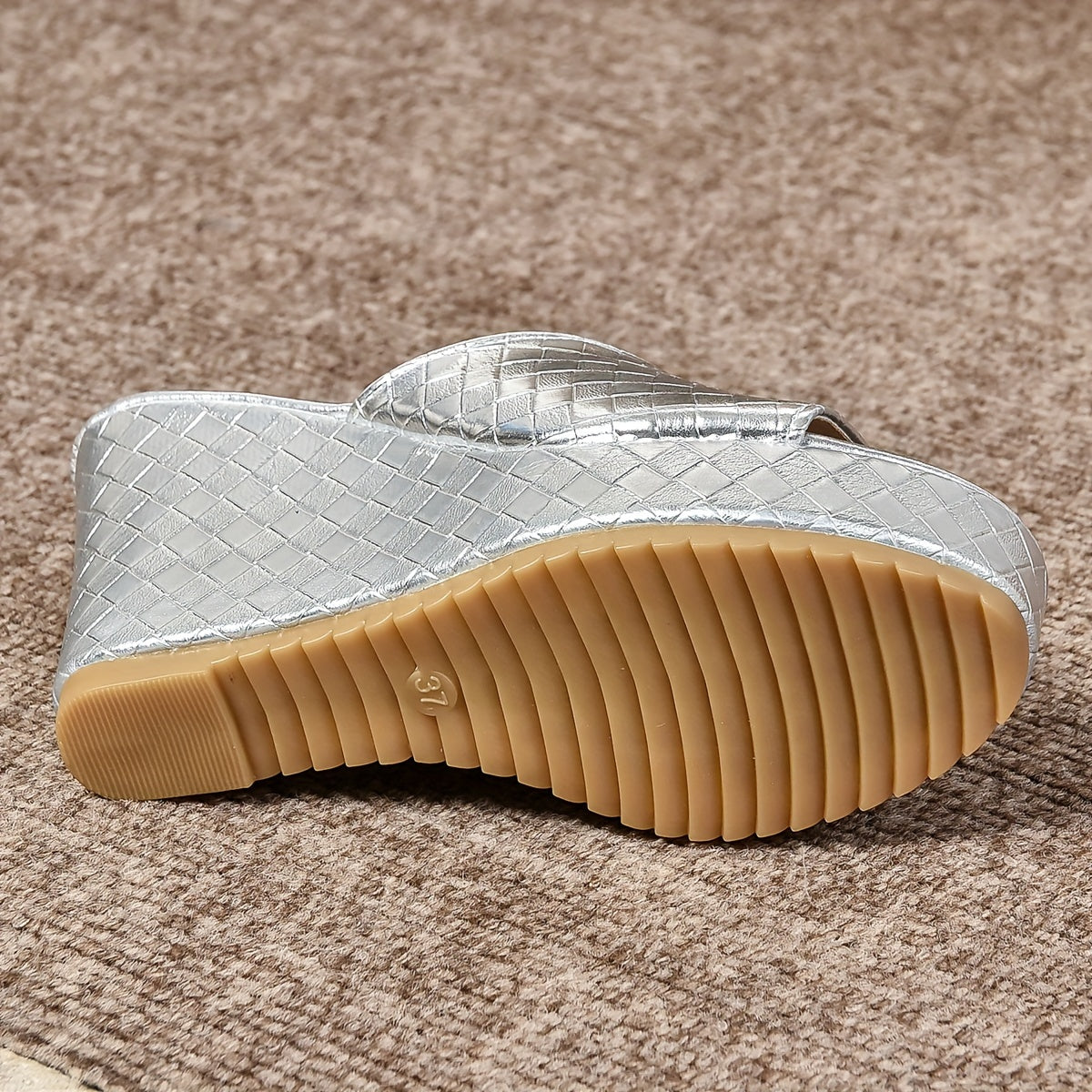 Nina | Modieuze dames peep toe wedge sandalen