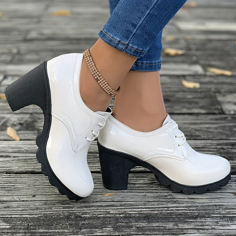 Robin | Effen kleurige chunky hakken