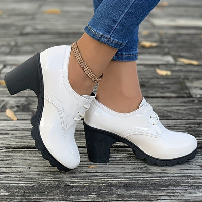 Robin | Effen kleurige chunky hakken