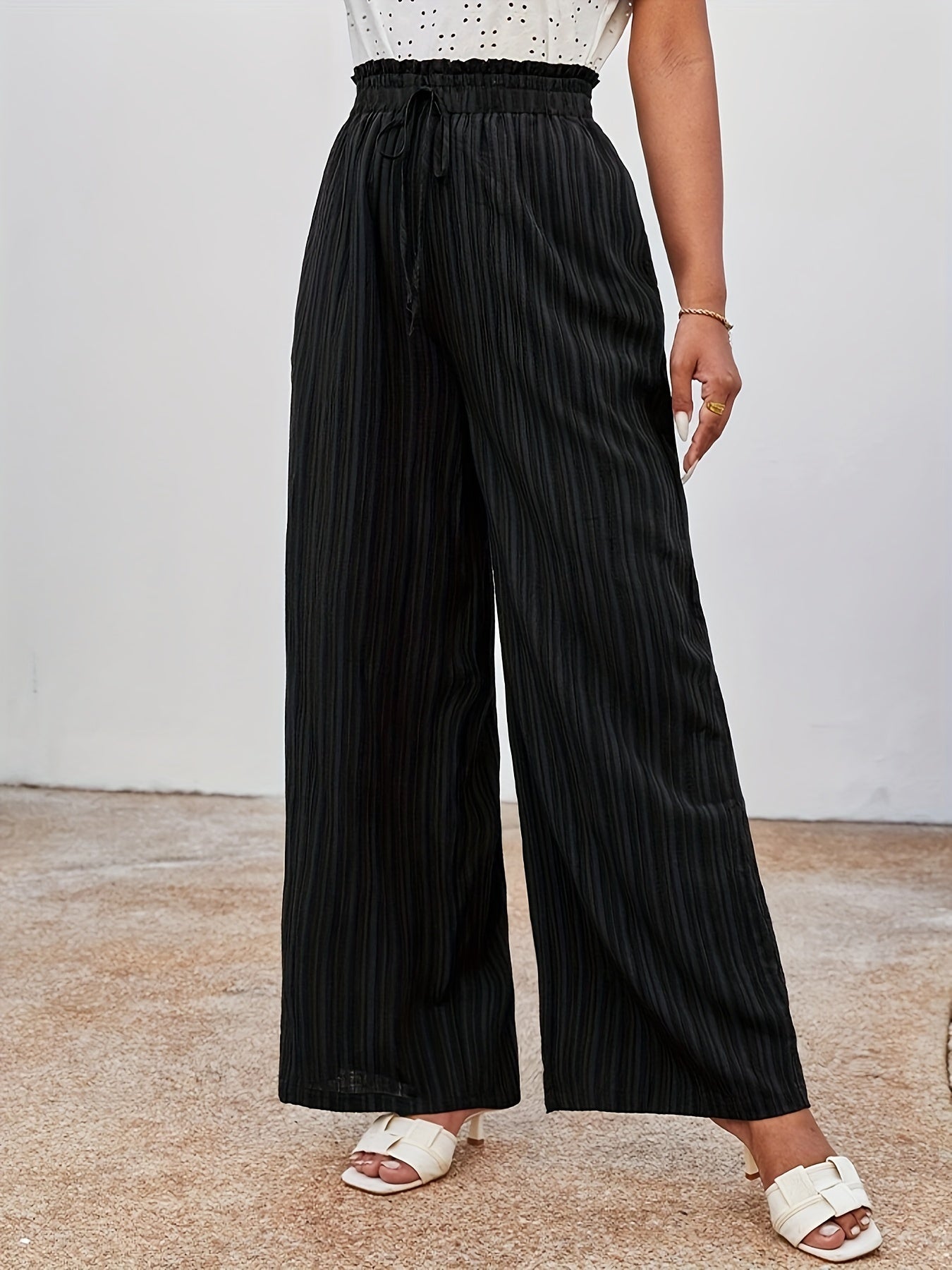 Lotte | Wide-leg summer trousers in solid color