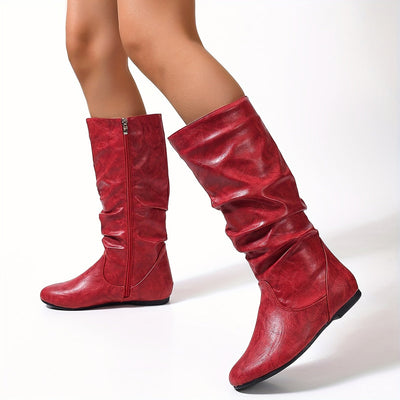 Nina | Retro women's riding boots with zipper