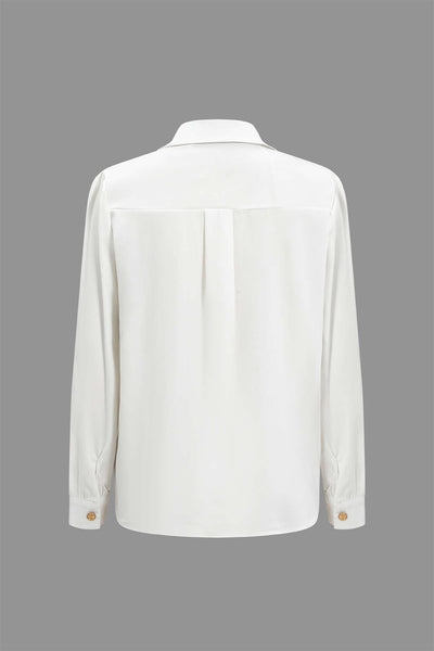 Delphine - Elegante Knopzak Vrouwelijke Lange Mouwen Shirt