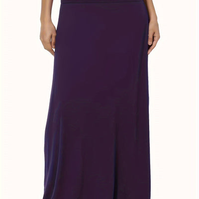 Evelien | Plain maxi skirt with high waist