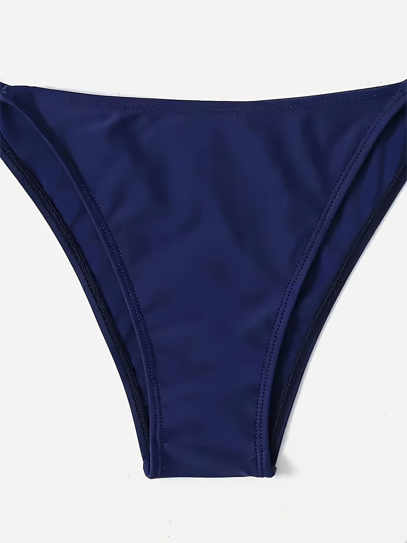 Naomi | Donkerblauwe sexy bikini set met halter V-hals en blote rug