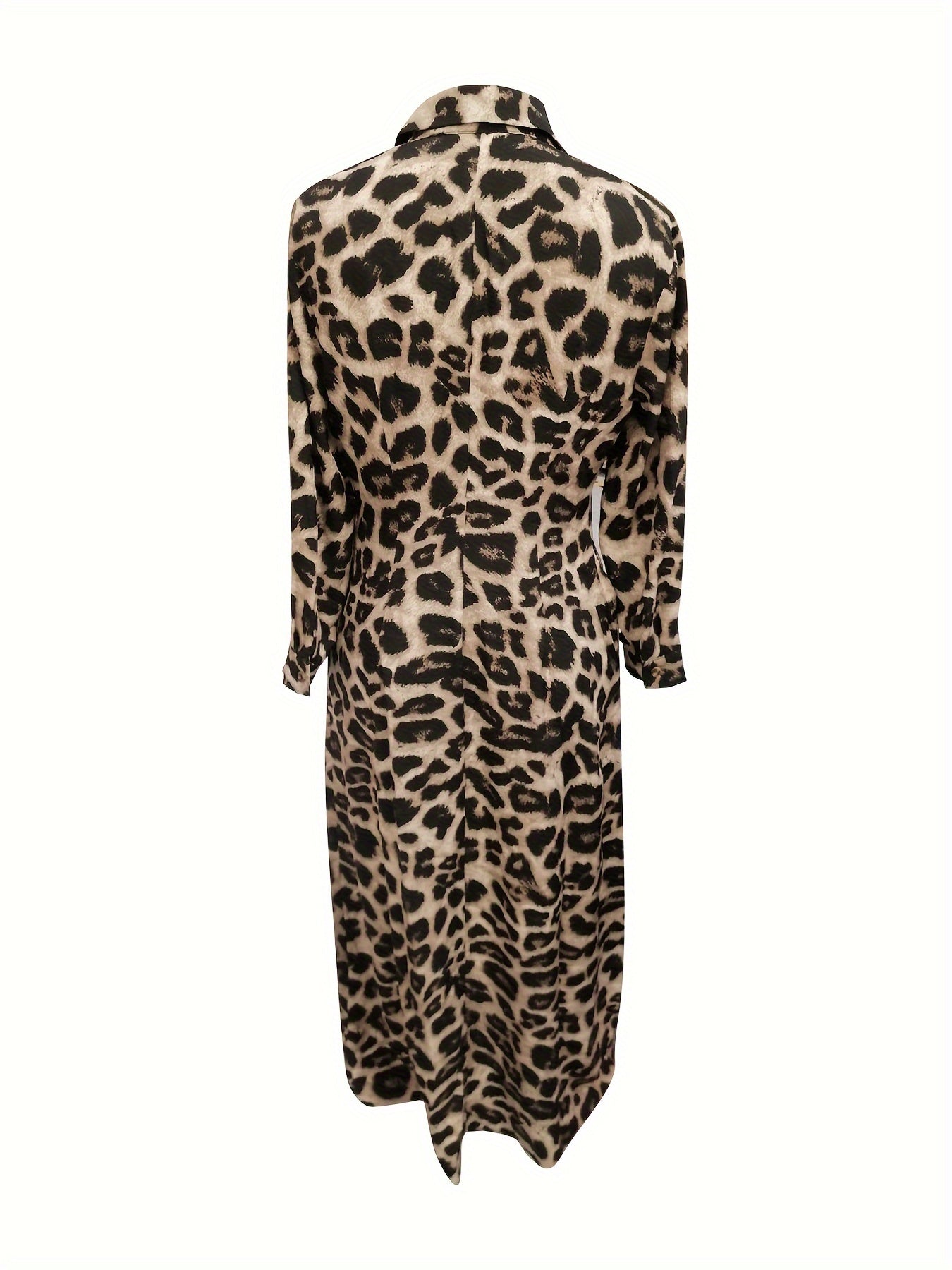 Emma | Maxi-jurk met luipaardprint en knopen