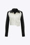 Cassie - Elegante Effen Patchwork Pocket Dames Langemouw Shirt