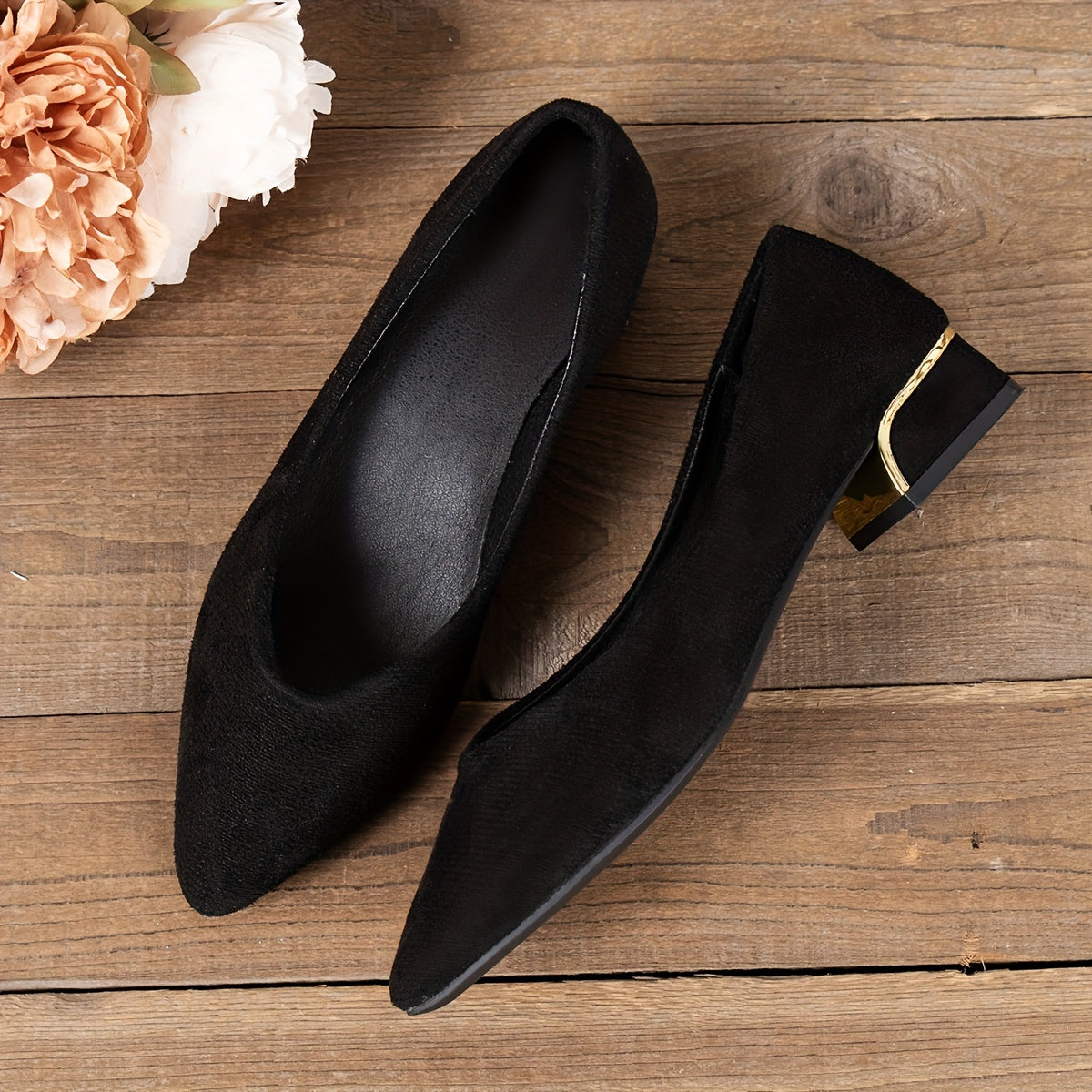 Nina | Elegante zwarte chunky pumps