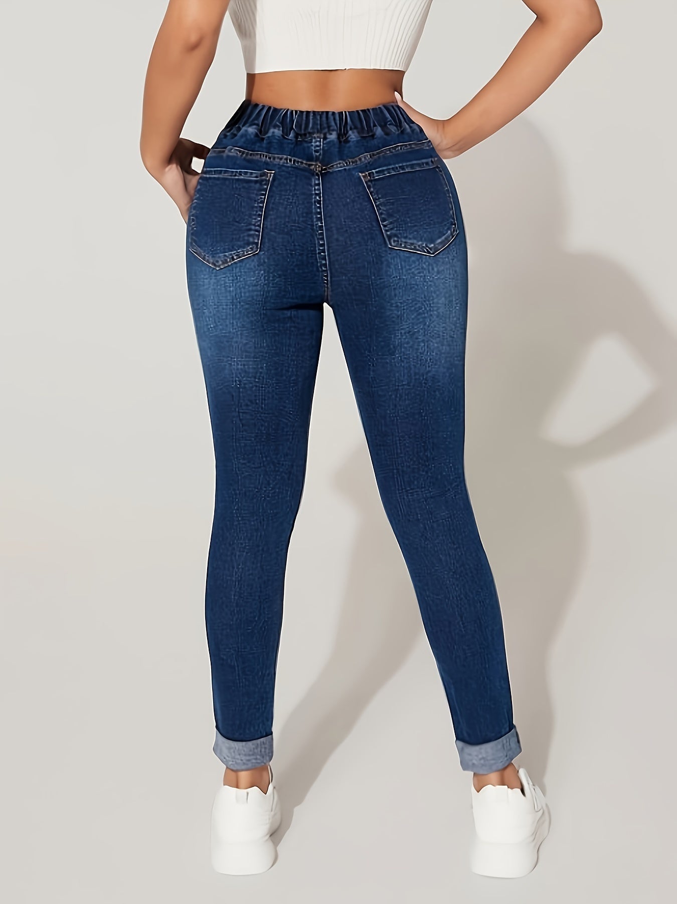 Elise | Relaxed fit damesjeans met hoge taille en trekkoord