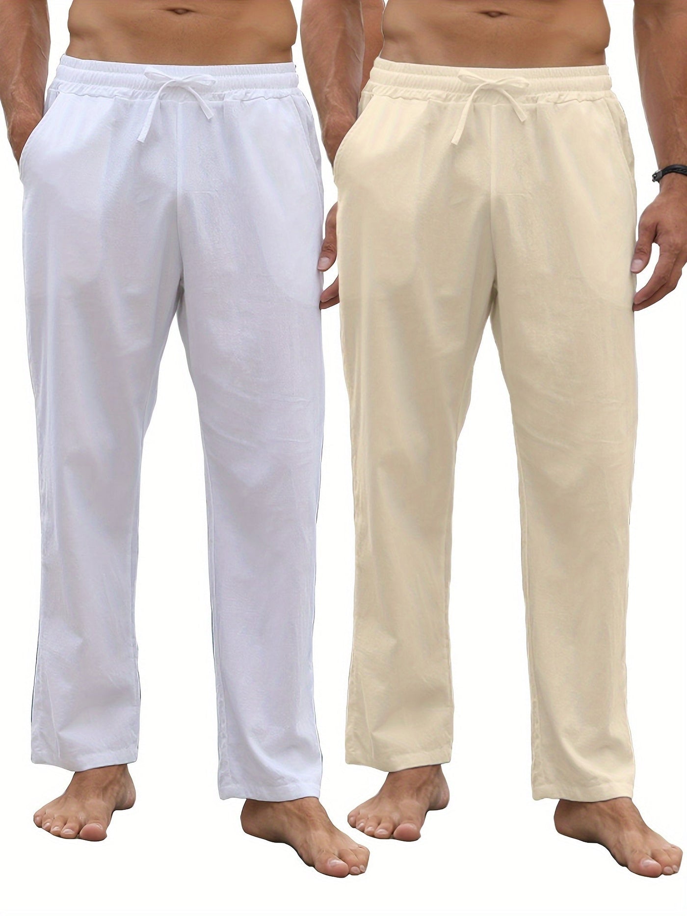 Floris | Set of 2 casual cotton trousers with drawstring