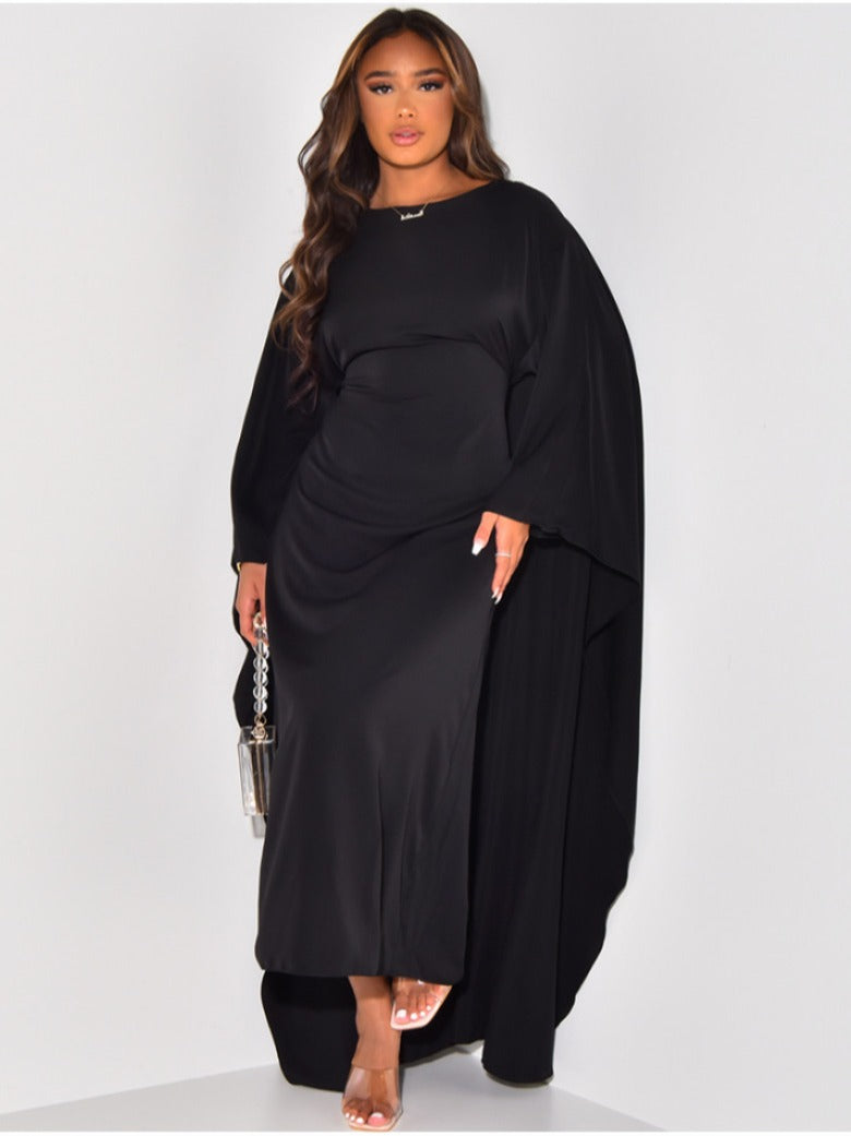 Stephanie - elegante maxi jurk met vleermuismouwen