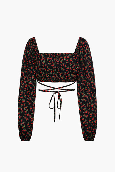 Theodosia - Trendy Vierkante Hals Dames Korte Mouwen Top