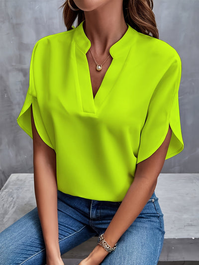 Lotte | Plain blouse with notch