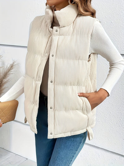 Noa | Gewatteerd corduroy gilet jack