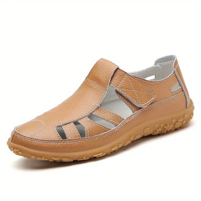 Vrouwen casual lederen zomersandalen