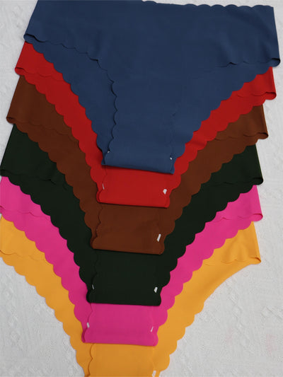 Lotte | 6-piece plain briefs with a scalloped edge