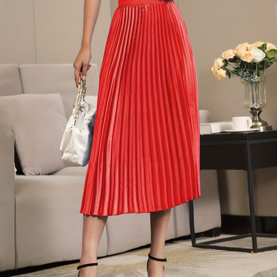 Elise | Elegant A-line pleated skirt