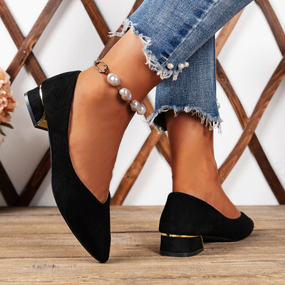 Nina | Elegante zwarte chunky pumps