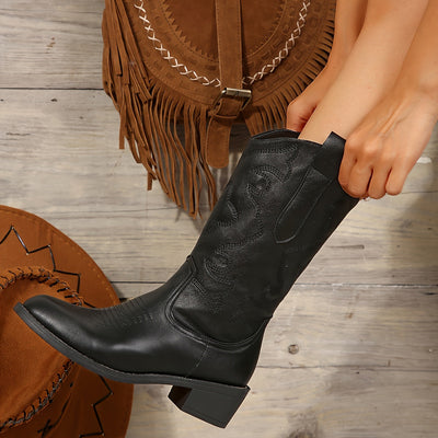 Lotte | Chic embroidered cowboy boots for women
