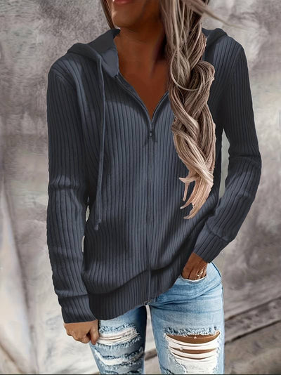 Sophie | Gebreid vest met capuchon
