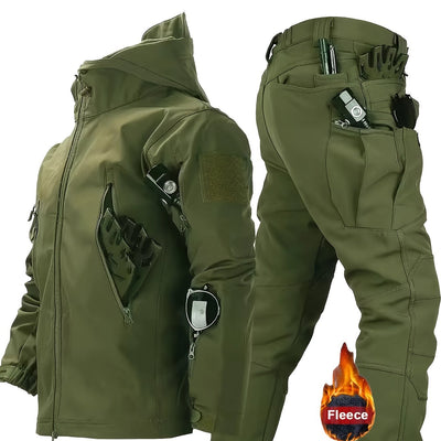 Jasper | Shark skin softshell suit with hooded jacket and pants