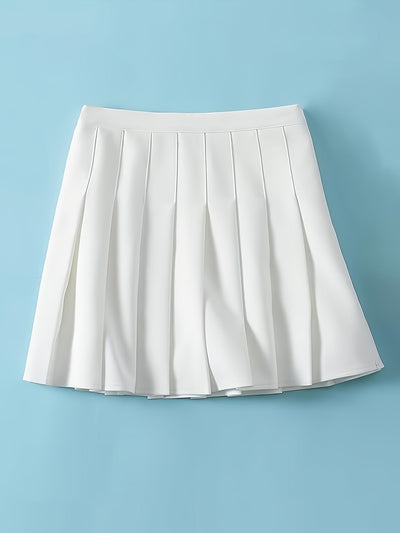 Daphne | Hoge taille damesrok met plooien en gevoerde shorts