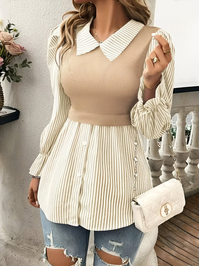 Caprice - Stijlvolle Blouse met Blokstrepen