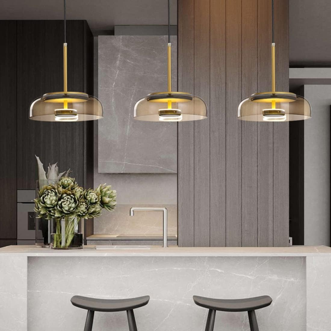 Orlenra - Glass LED Pendant Light for Dining Room