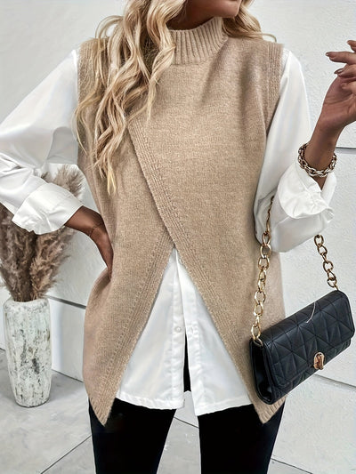 Isabella | Stylish sleeveless cardigan in solid color