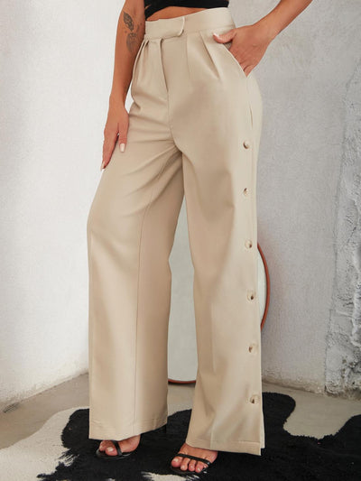 Cathy - Verfijnde Broek met Zijdetail voor Vrouwen