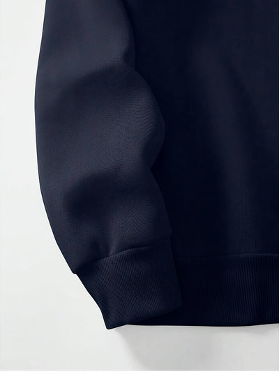 Mees | Casual sweatshirt met lichte stretch en kwart rits
