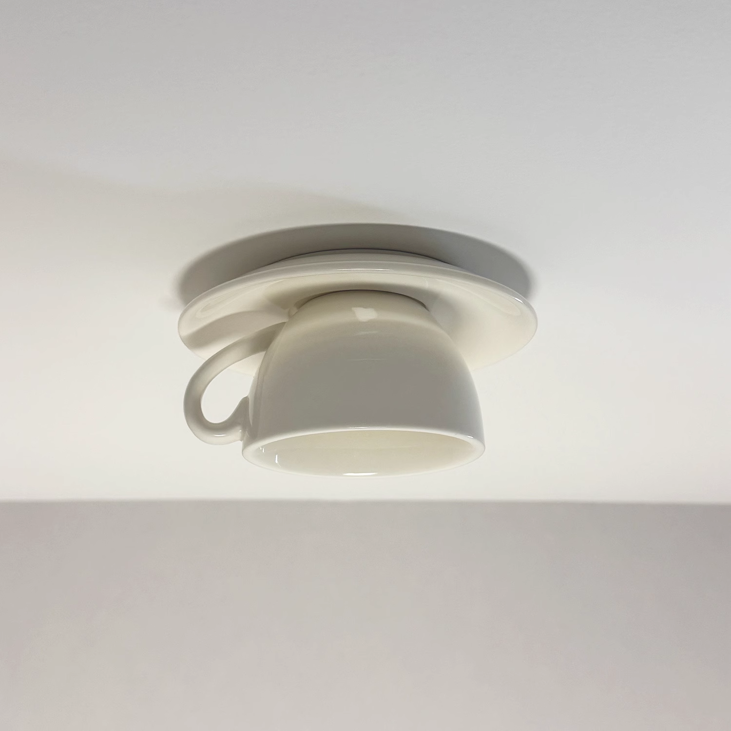 Valentin – Modern Ceiling Light Ceramic Coffee Cup Design Blue Pink Yellow
