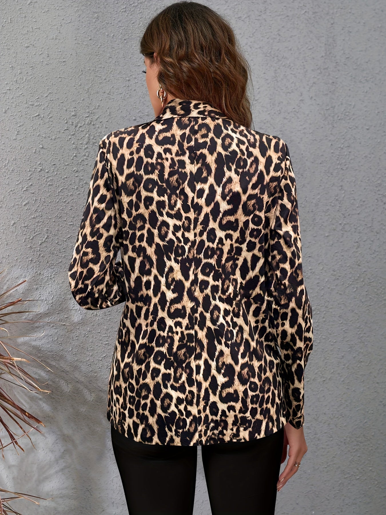Emma | Leopard print blazer with long sleeves