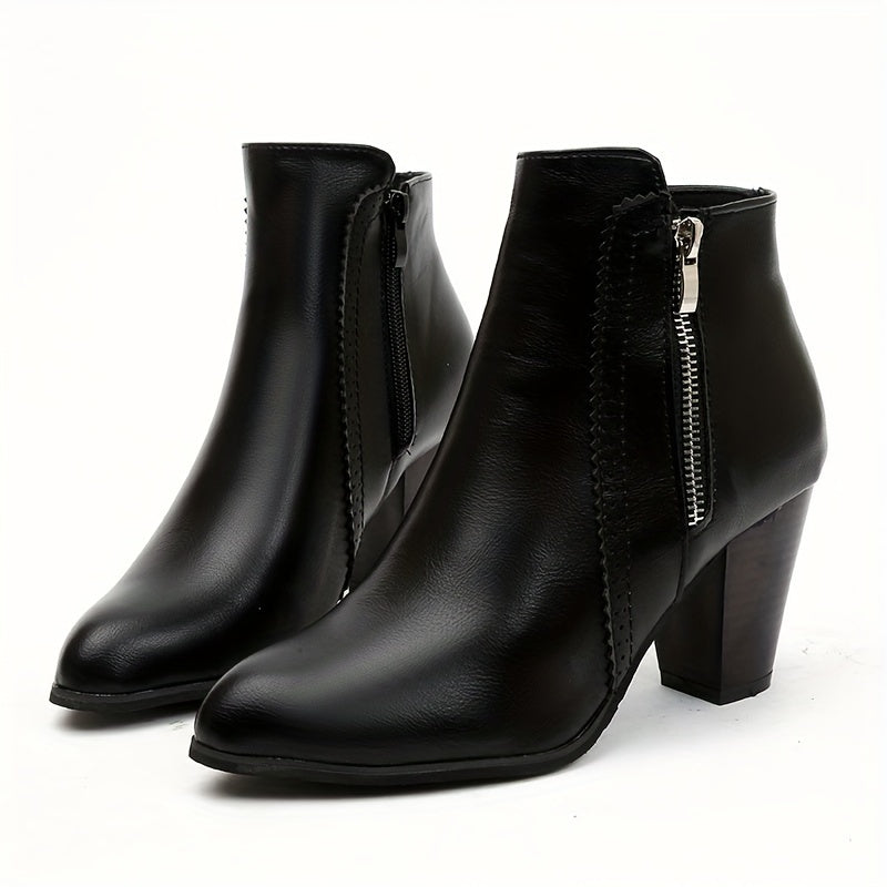 Eline | Ankle boots with a round toe and a chunky heel