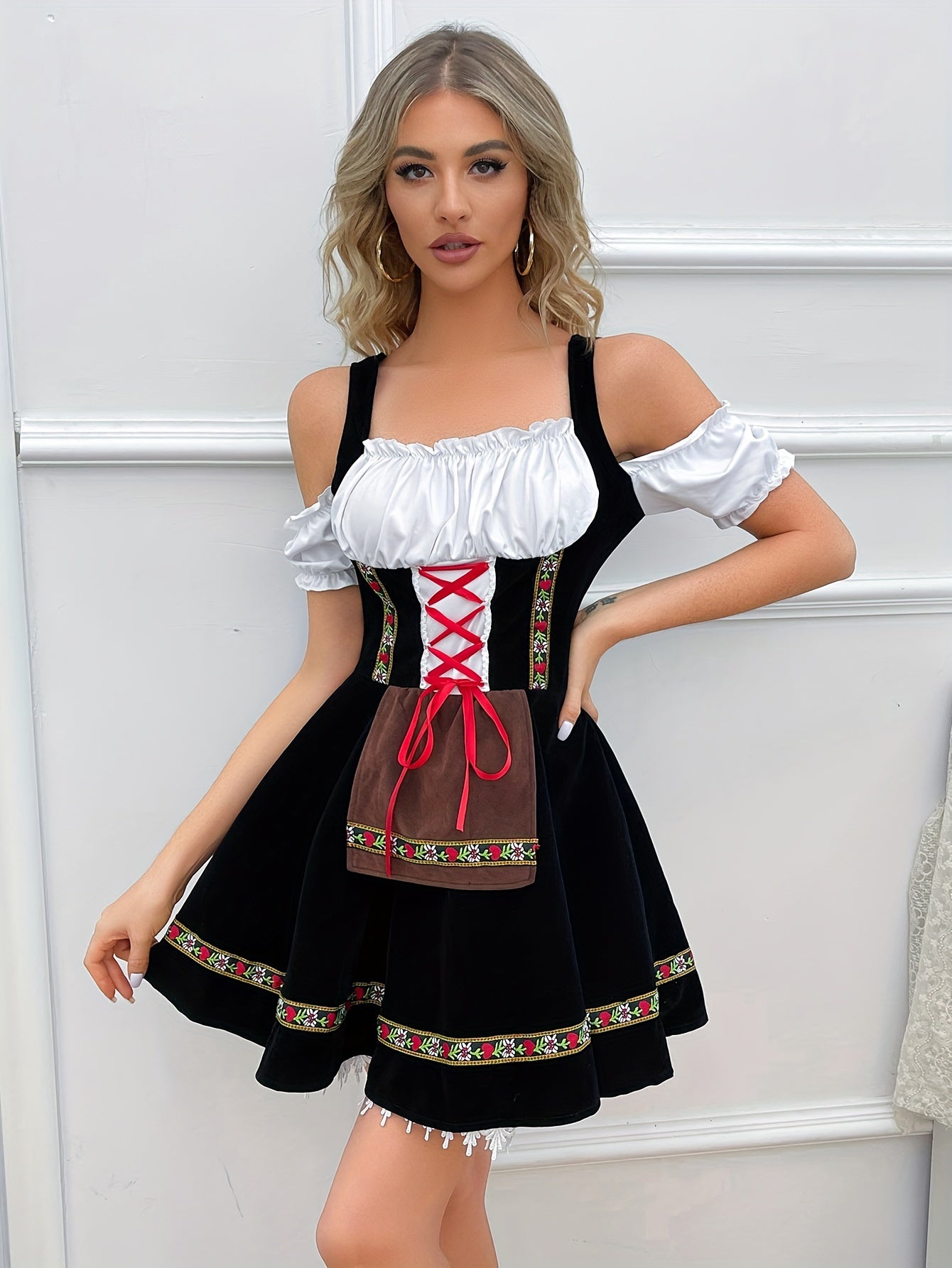 Anna | Vintage koude schouder dirndl jurk